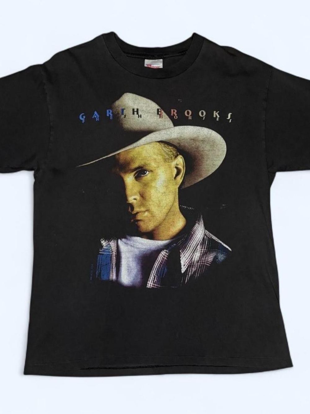 1996 Garth Brooks Fresh Horses World Tour Hanes Beefy-T Single Stitch Large